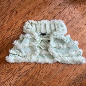 Extremely Rare Vintage Bebe Faux Fur Cape